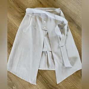 Korean brand blue striped mini & midi skirt